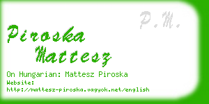 piroska mattesz business card